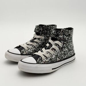 Converse All Star Chuck Taylor Glitter Hook and Loop Slip On Sneakers - US Grade